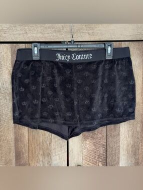 Juicy Couture Black Crown Jammy Shorts